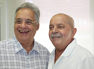 Fernando Henrique Cardoso visitou hoje o ex-presidente Lula, que está no Hospital Sírio-Libanês, em SP, para sessões de fono