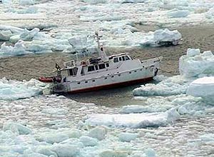 Barco Mar Sem Fim, que naufragou na Antrtida