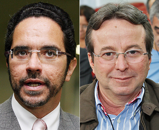 Maurcio Rands ( esqueda), deputado federal, e Joo da Costa, atual prefeito de Recife, que disputam as prvias do PT na capital pernambucana