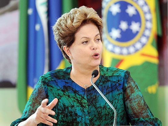 A presidente Dilma Rousseff, em discurso no Palácio do Planato, no Dia Mundial do Meio Ambiente