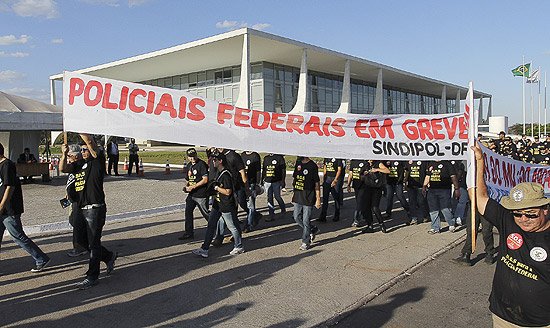 Manifestação de policiais federais em Brasília