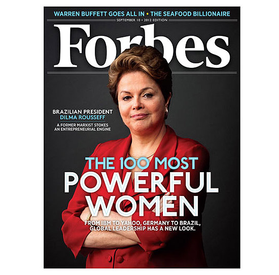 Dilma na capa da revista "Forbes" sobre as mulheres mais poderosas