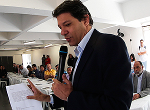 O candidato do PT a prefeito de São Paulo, Fernando Haddad