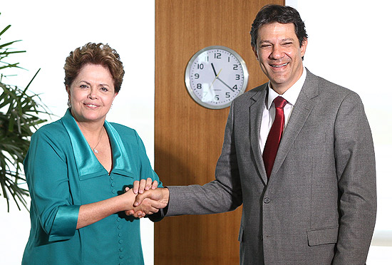 Presidente Dilma Rousseff recebe o prefeito eleito de São Paulo, Fernando Haddad 
