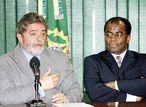 Joaquim Barbosa durante sua nomeao pelo ex-presidente Lula
