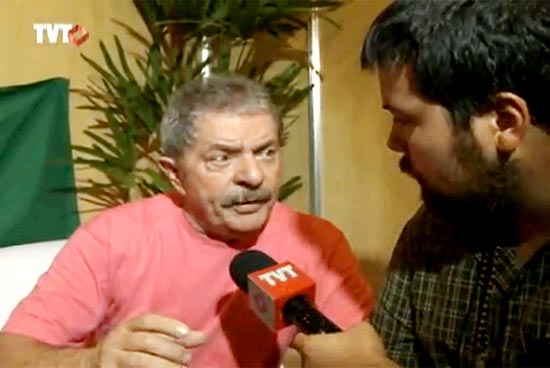 Lula em entrevista à TVT em novembro, quando festejou a expansão da emissora que ajudou a criar