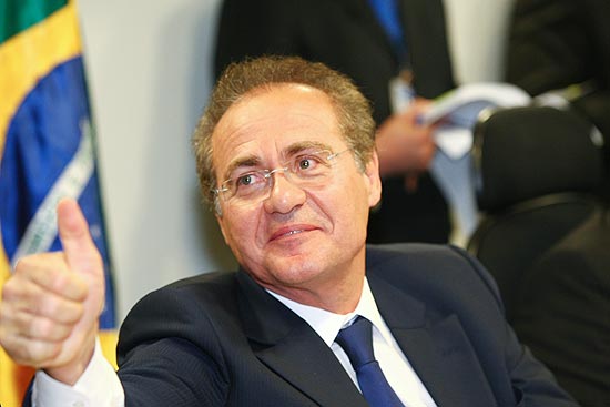 Senador Renan Calheiros, eleito na sexta-feira para a presidncia do Senado