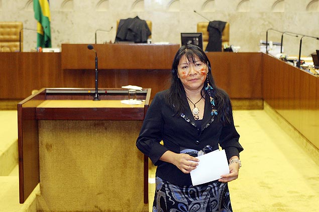 A advogada indgena Jonia Batista Carvalho Wapichana defendeu a demarcao da reserva Raposa Serra do Sol no Supremo Tribunal Federal em 2008