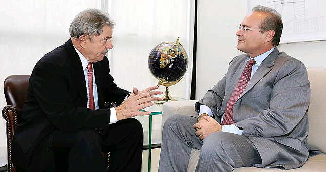 Ex-presidente Luiz Incio Lula da Silva se encontra com presidente do Senado, Renan Calheiros (PMDB-AL), em So Paulo