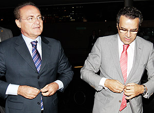 Renan Calheiros ( esq.) e Henrique Eduardo Alves, presidentes do Senado e a da Cmara, respectivamente