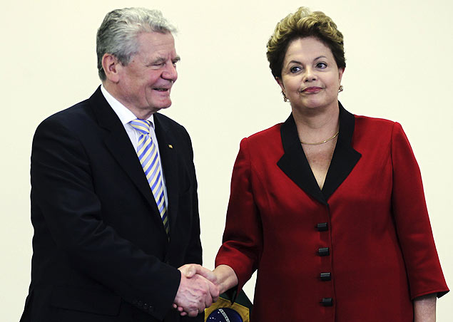Presidente da Alemanha, Joachim Gauck, e a presidente Dilma Rousseff, em encontro que aconteceu em So Paulo