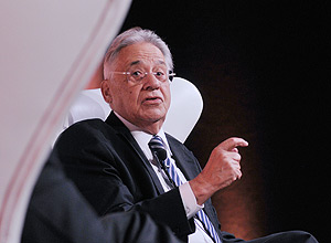 Fernando Henrique Cardoso durante palestra para executivos em So Paulo