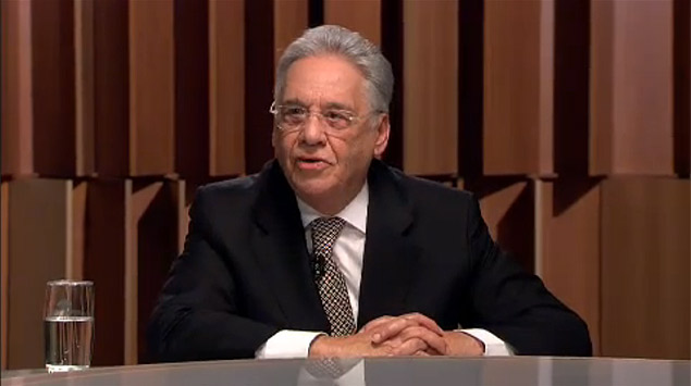 O ex-presidente Fernando Henrique Cardoso no programa "Canal Livre", da TV Bandeirantes