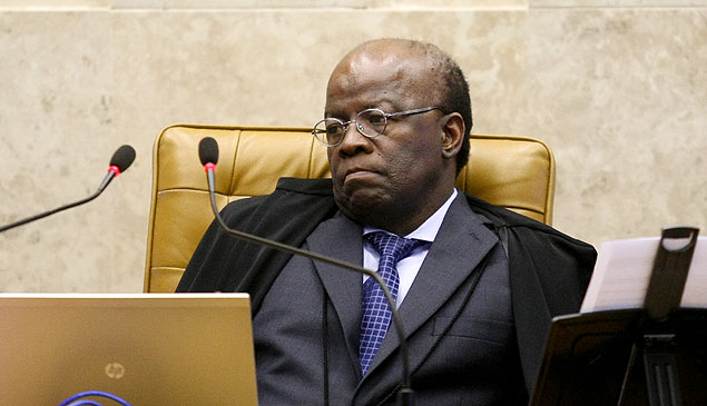 O presidente do STF Ministro Joaquim Barbosa