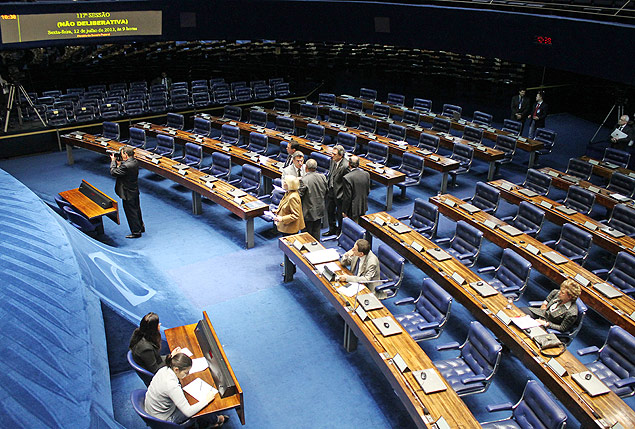 Plenrio do Senado durante sesso no deliberativa de debates
