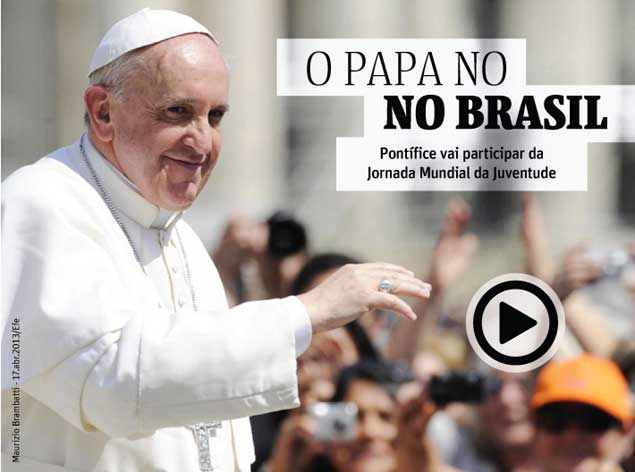 Clique na imagem e confira roteiro e agenda do papa Francisco no Rio de Janeiro