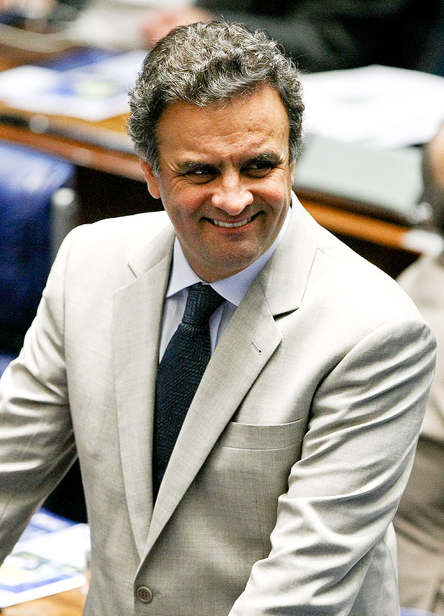 O senador mineiro Aécio Neves (PSDB); ele começou a defender prévias no partido para pressionar o rival interno José Serra