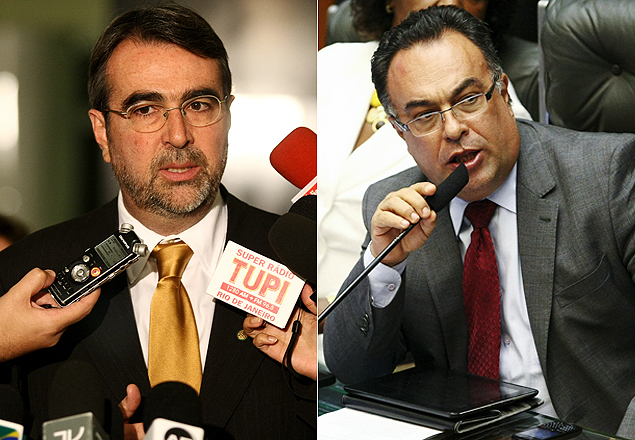 Os deputados Henrique Fontana (PT-RS) e Andr Vargas (PT-PR), que bateram boca pela internet sobre a eleio interna da sigla