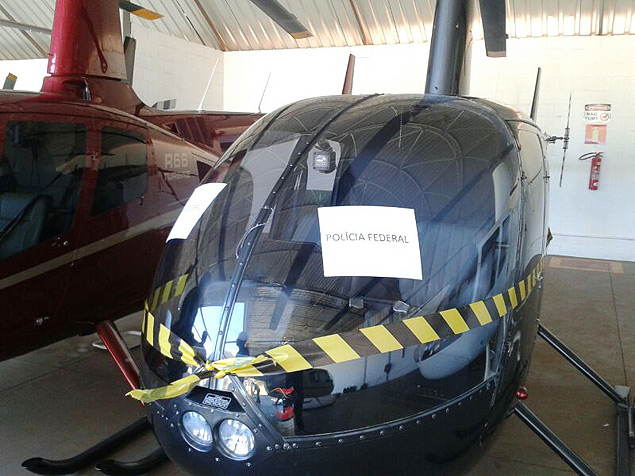Helicptero de Deivson Vidal, presidente do IMDC, apreendido na Operao Esopo da Polcia Federal