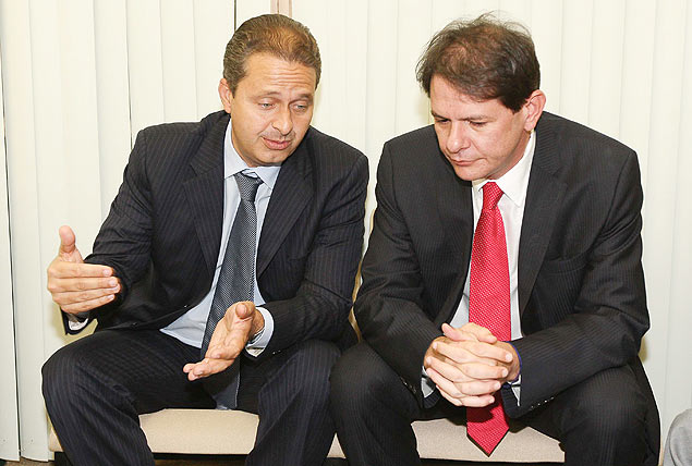 Os governadores de Pernambuco, Eduardo Campos, e do Cear, Cid Gomes, do PSB; em imagem de 2010