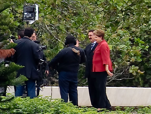 Dilma é entrevistada pelo apresentador Ratinho, do SBT, no Palácio da Alvorada