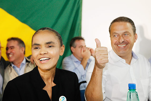 A ex-senadora Marina Silva anuncia sua filiao ao PSB, do governador Eduardo Campos (PE)
