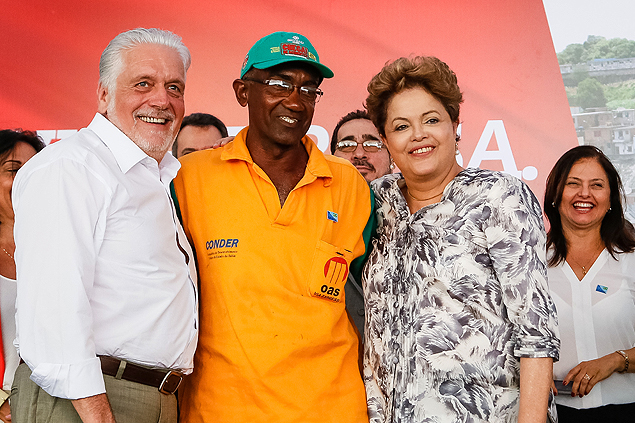 Dilma e Jaques Wagner comparecem  cerimnia de inaugurao da Via Expressa Baa de Todos os Santos
