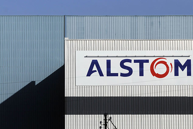 Vista de prdio da empresa fabricante de trens e turbinas Alstom, no leste da Frana