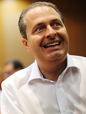 O governador de Pernambuco, Eduardo Campos, durante debate no primeiro seminário programático da Rede, em Brasília (DF)