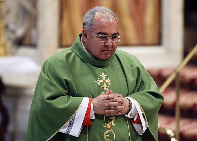 Agora cardeal, dom Orani acompanha missa no Vaticano em maro de 2014