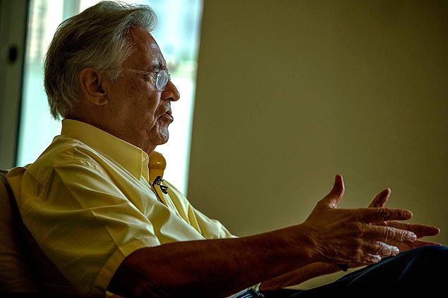 O ex-presidente Fernando Henrique Cardoso em entrevista  Folha no Instituto FHC