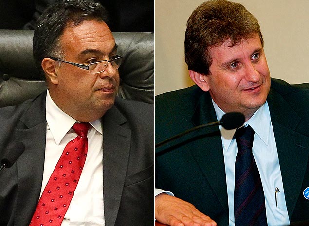 O vice-presidente da Câmara, André Vargas (PT-PT), e o doleiro Alberto Youssef