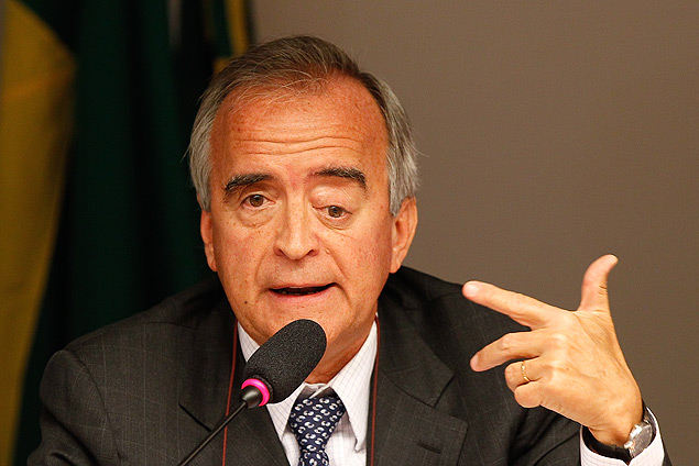 O ex-diretor da área internacional da Petrobras, Nestor Cerveró, durante seu depoimento à comissão da Câmara, ontem