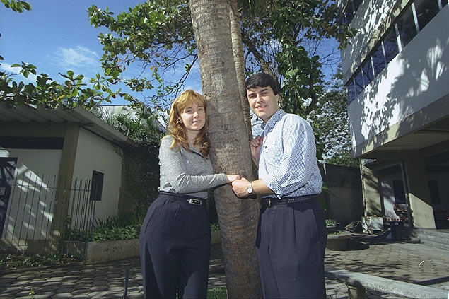 Vanessa Felippe e Rodrigo Bethlem, em foto de 1997