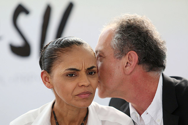 O ex-deputado Walter Feldman ao lado da candidata  Presidncia Marina Silva (PSB)