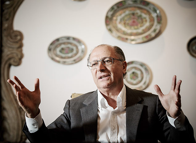 Geraldo Alckmin, governador de SP e candidato  reeleio, em entrevista no Palcio dos Bandeirantes
