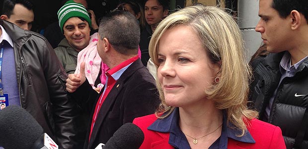A ex-ministra da Casa Civil Gleisi Hoffmann no dia da eleio em 2014, quando concorreu ao governo do PR