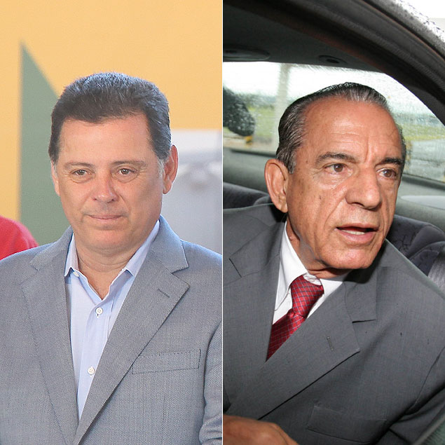 Em Gois, o governador Marconi Perillo (esq) e o prefeito de Goinia, Iris rezende, disputam o segundo turno