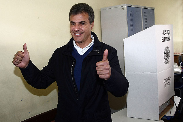O governador do Paran, Beto Richa, durante votao