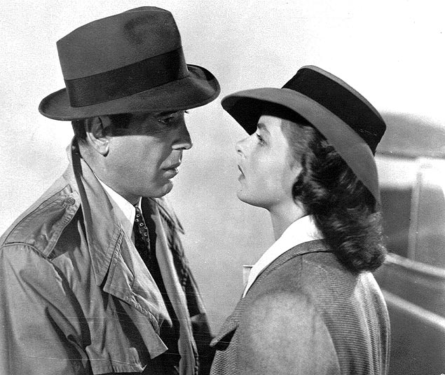 Cena do filme "Casablanca", com Humphrey Bogart e Ingrid Bergman
