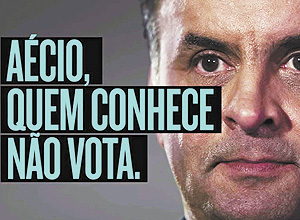 PROPAGANDA PETISTA: Outra pea explora derrota de Acio na votao do 1 turno em Minas, onde ele foi governador