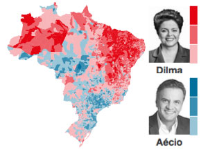 Veja como ficou o resultado da eleição presidencial por município em mapa interativo