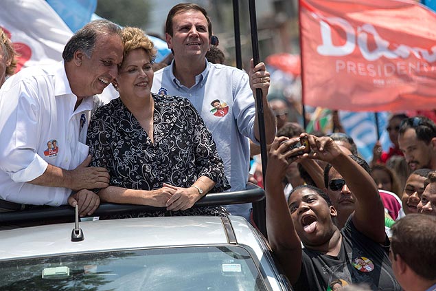 Dilma faz campanha para Luiz Fernando Pezão (PMDB), reeleito governador do Rio