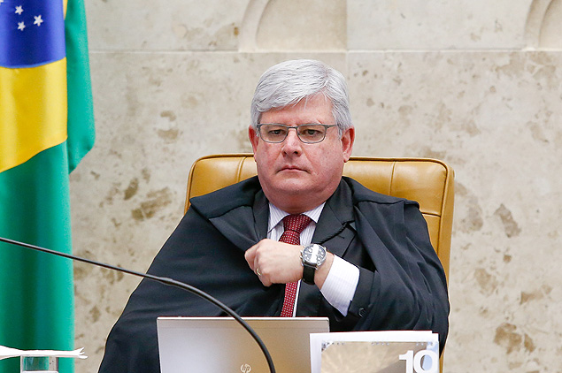 O procurador-geral da República Rodrigo Janot em sessão plenária do Supremo Tribunal Federal