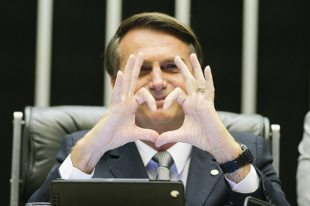 O deputado Jair Bolsonaro (PP-RJ) presidindo a sesso da Cmara