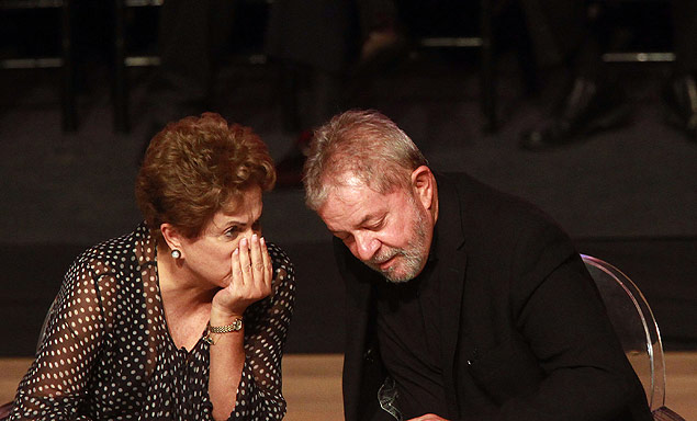 Dilma e Lula durante comemorao dos 35 nos do PT, em Belo Horizonte