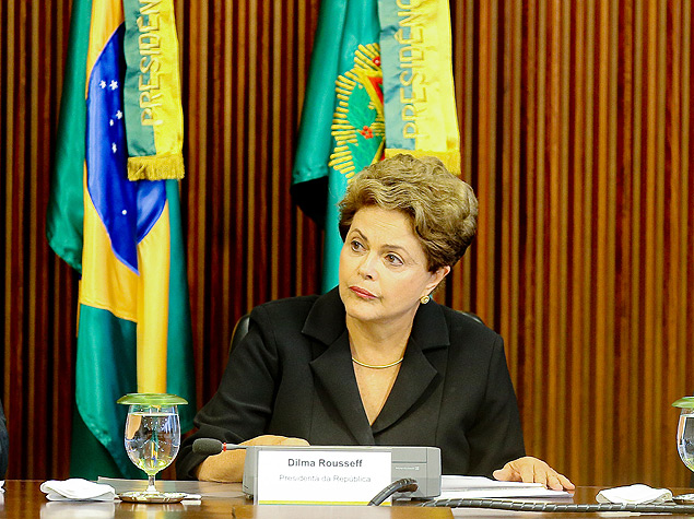 A presidente Dilma Rousseff durante reunião em Brasília