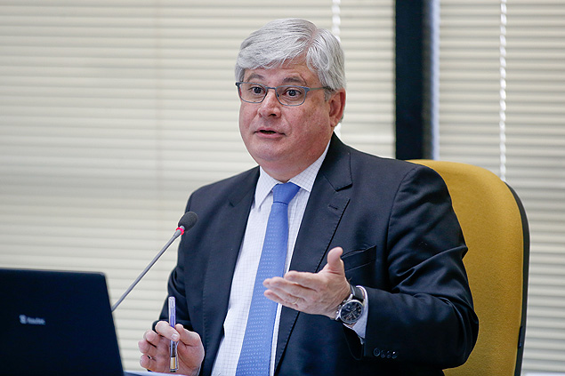 O procurador-geral da Repblica, Rodrigo Janot, em reunio do Conselho Superior do Ministrio Pblico