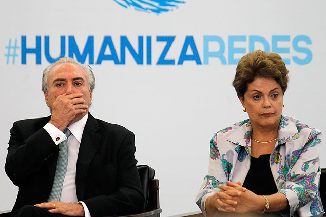 O vice Michel Temer e a presidente Dilma Rousseff lanam pacto contra violaes de direitos humanos na internet