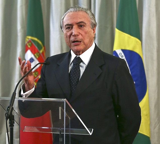 Brazilian Vice-President Michel Temer in Lisbon, during his official visit to Portugal